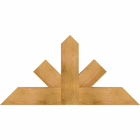 Ekena Millwork Saratoga Rough Sawn Timber Gable Bracket, Western Red Cedar, 48"W x 24"H x 4"D x 6"F, 12/12 Pitch GBW048X24X0406SAR00RWR